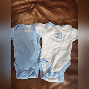 Baby Connections 0-3 months blue onesies